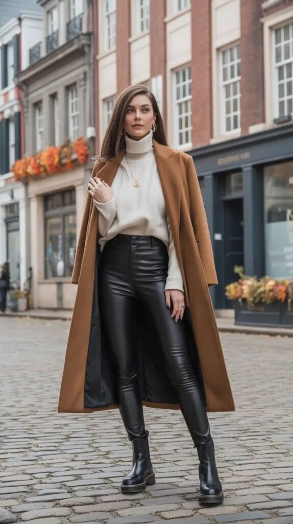 how to style a camel coat